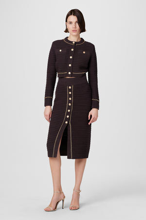 Tani Knit Chain Pencil Skirt - Toccin