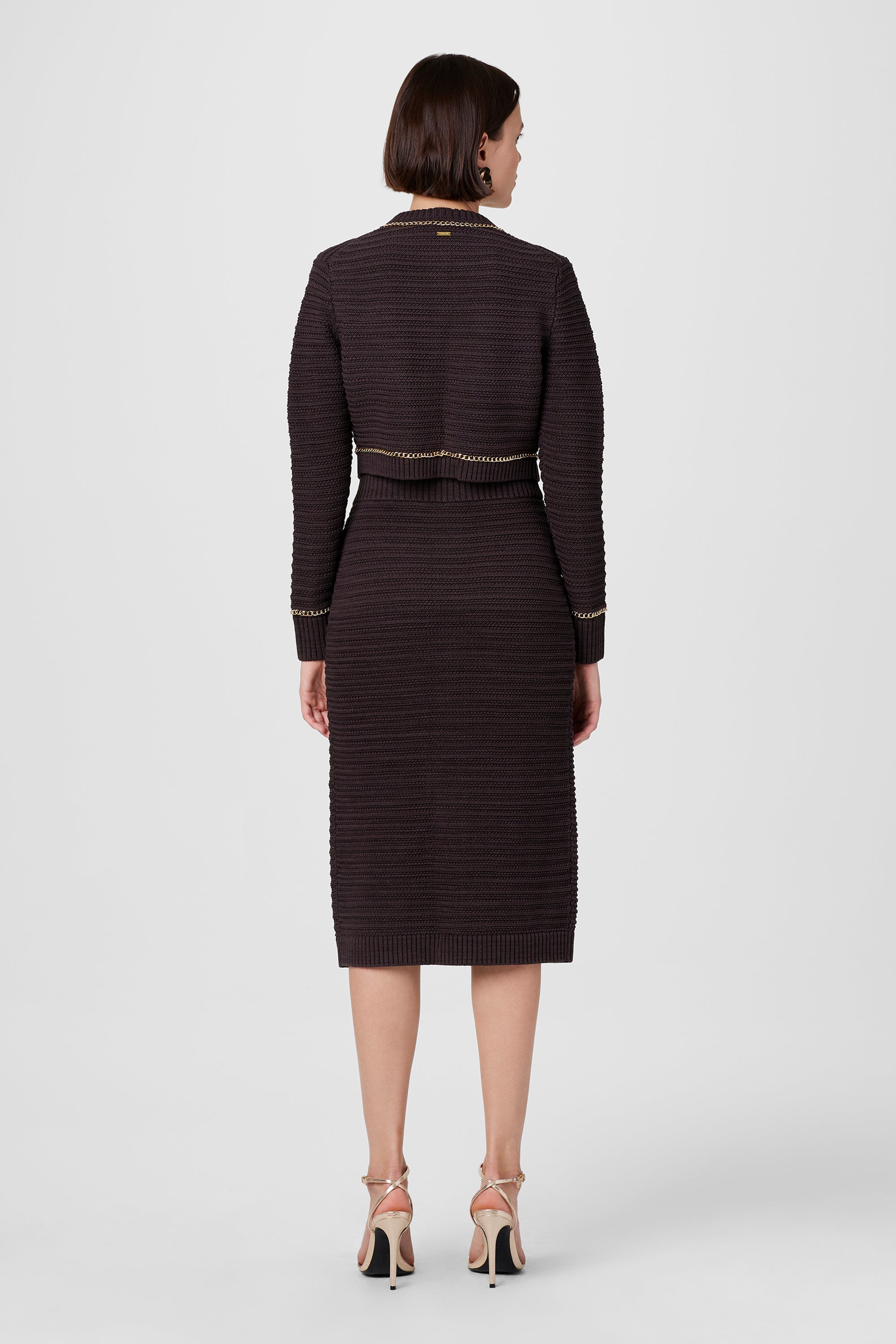 Tani Knit Chain Pencil Skirt - Toccin