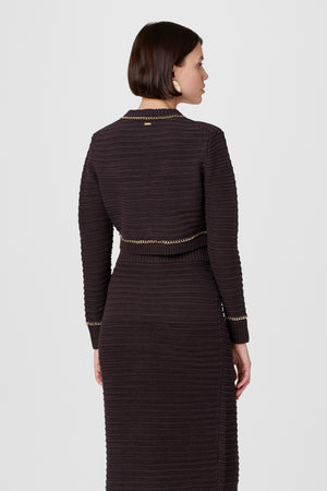 Miller Pointelle Chain Cardigan - Toccin