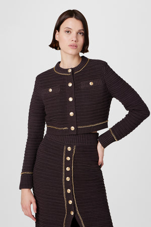 Miller Pointelle Chain Cardigan - Toccin
