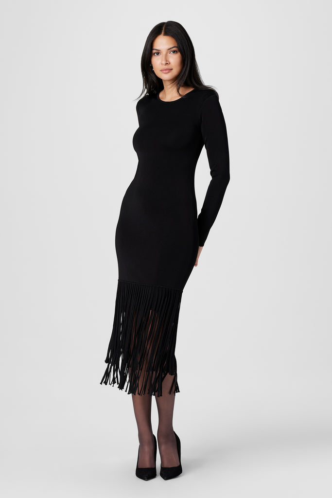 Darby Long Sleeve Fringe Dress | Toccin