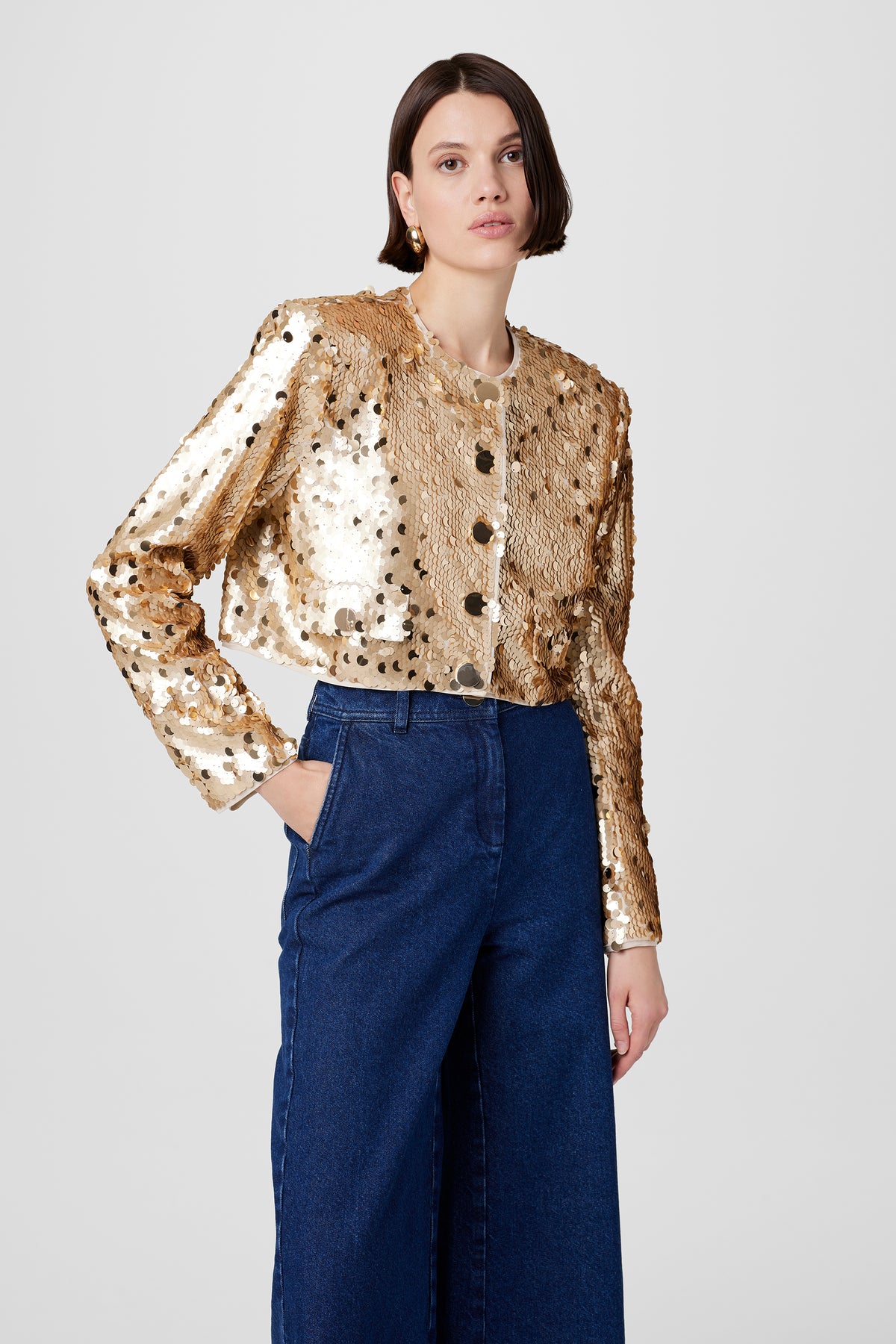 Jones Crew Neck Sequin Jacket - Toccin