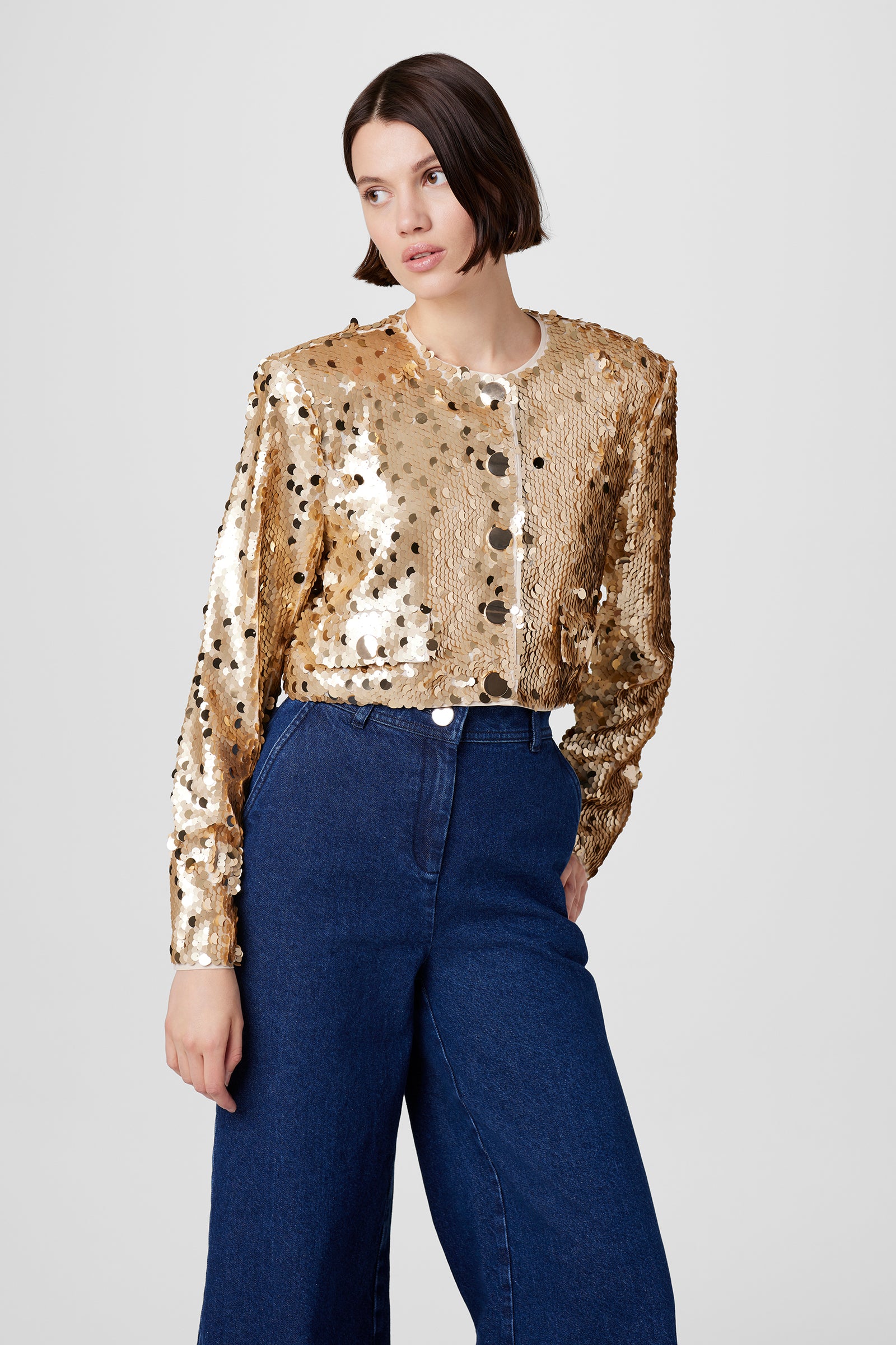 Jones Crew Neck Sequin Jacket - Toccin