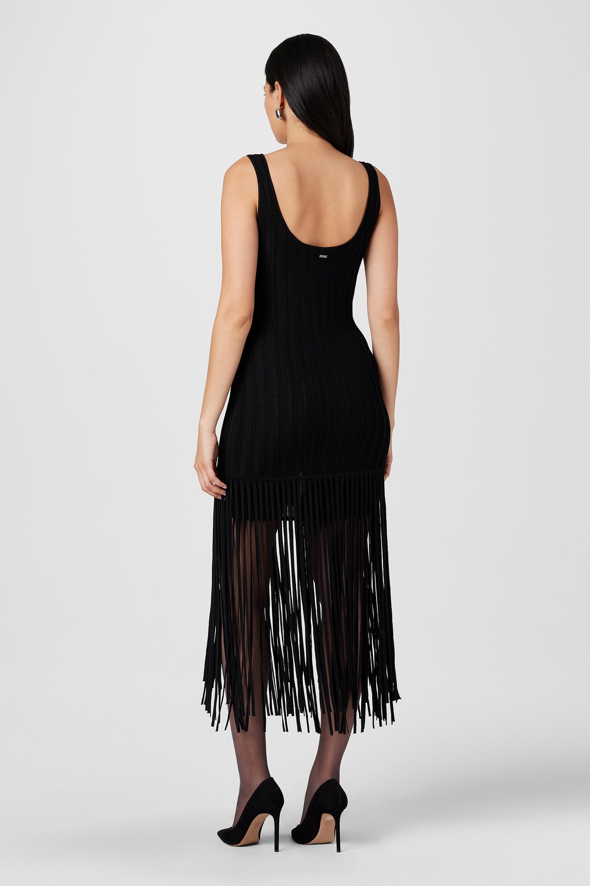 Lorelai Scoop Neck Fringe Dress - Toccin