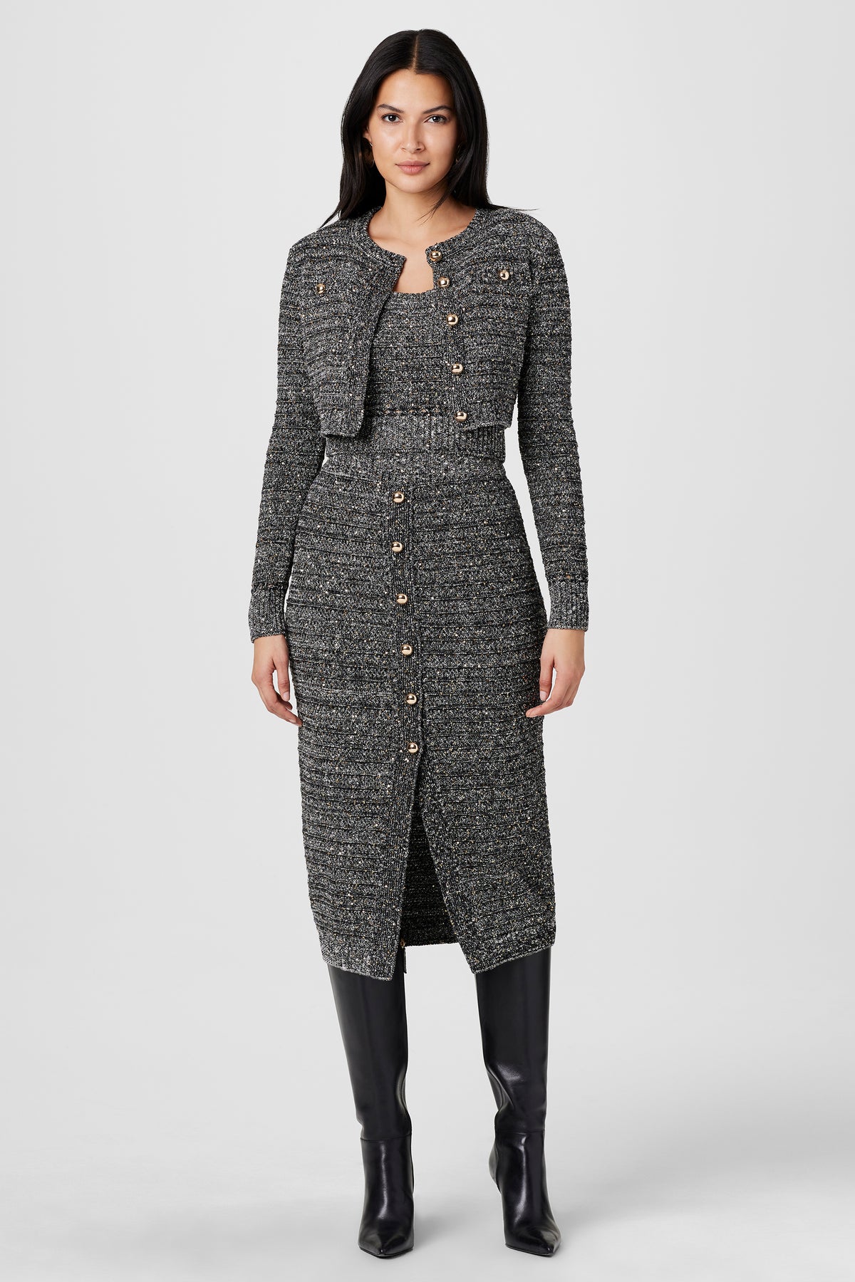 Tani Embellished Knit Pencil Skirt - Toccin