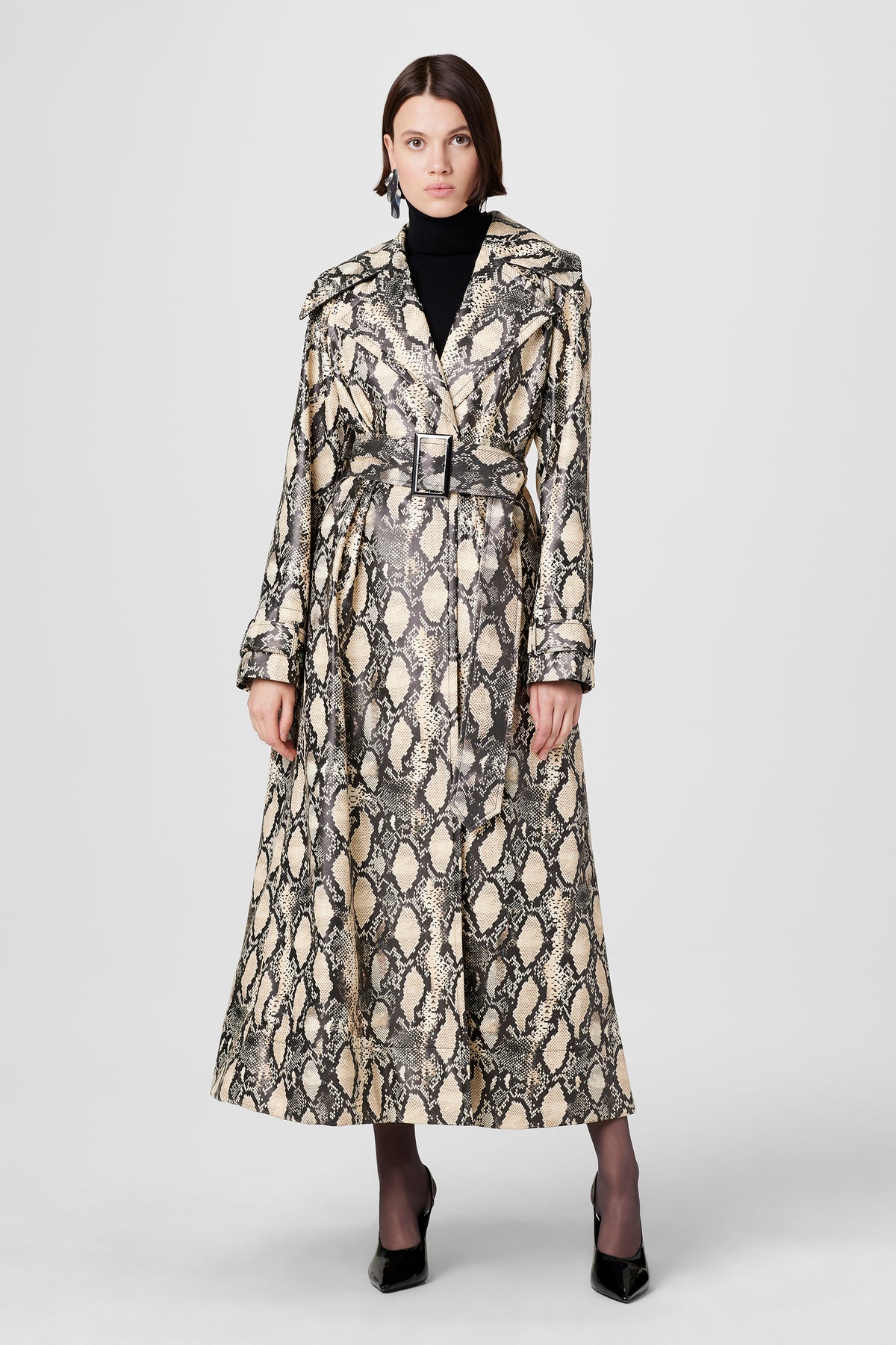 Chloe Vegan Leather Trench Coat - Toccin