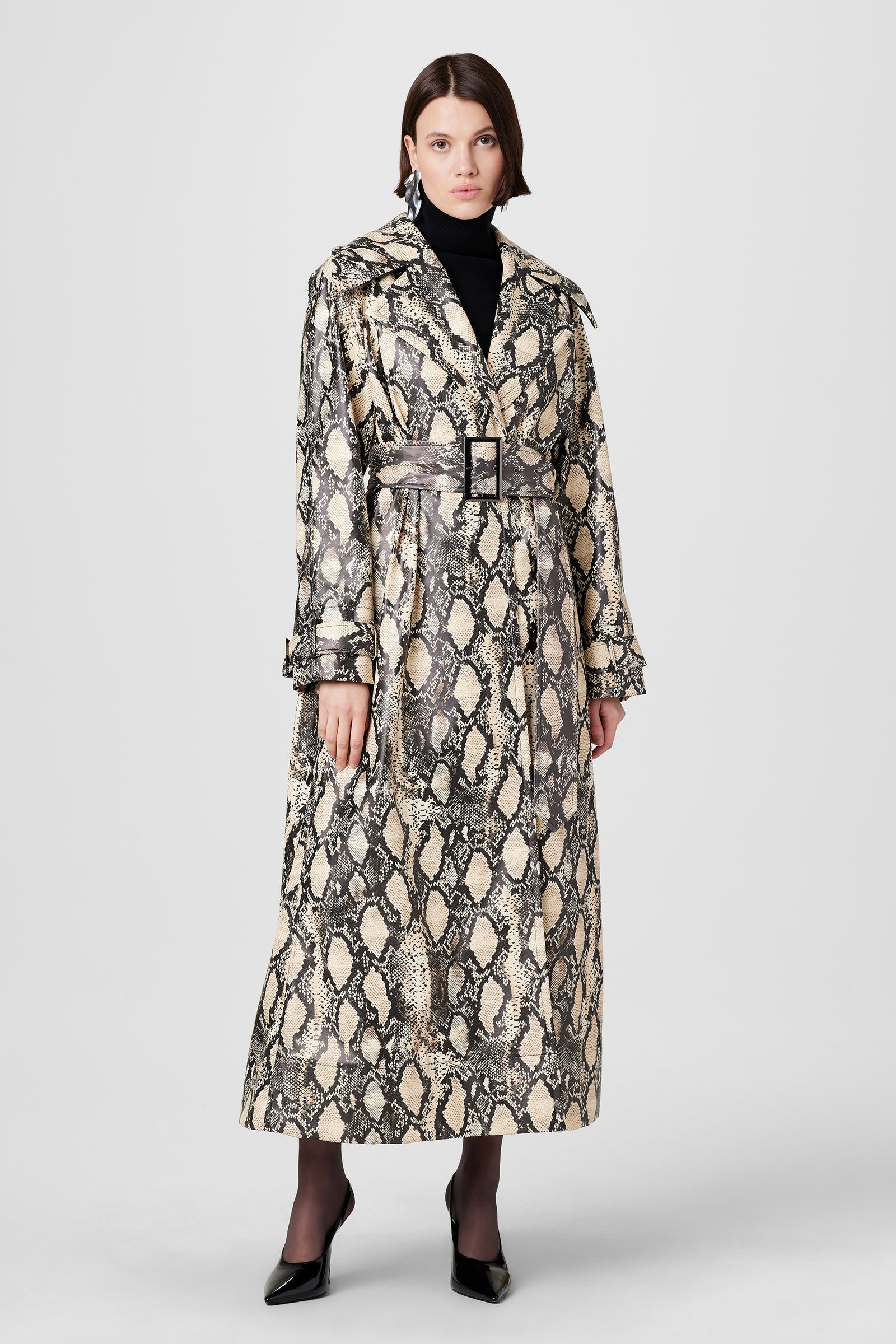 Chloe Vegan Leather Trench Coat - Toccin