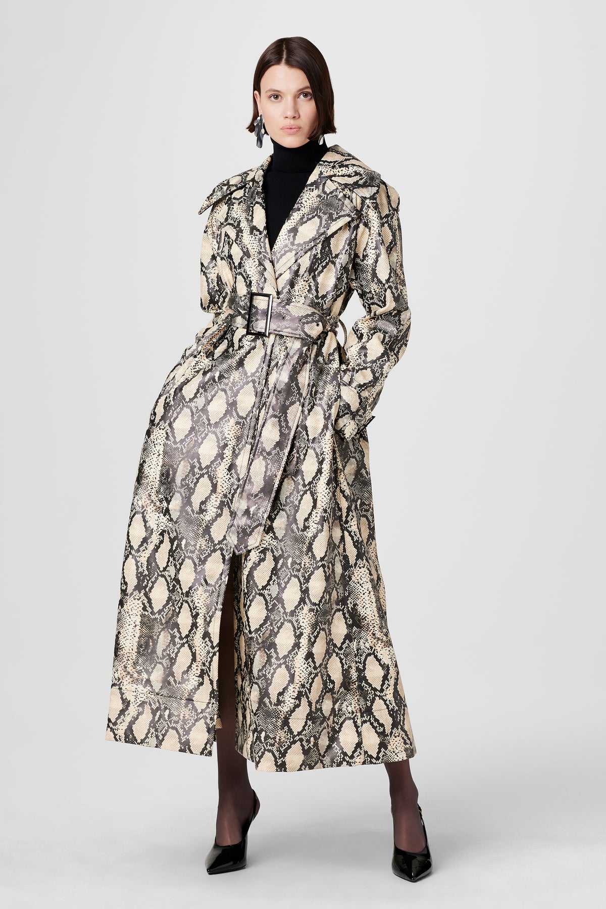 Chloe Vegan Leather Trench Coat - Toccin