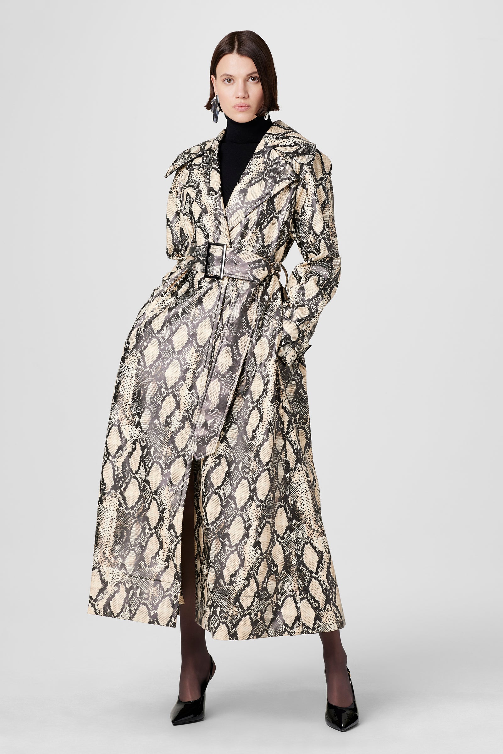 Chloe Vegan Leather Trench Coat - Toccin