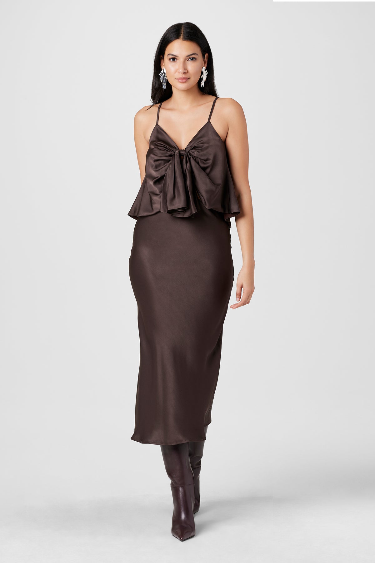Heidi Silk Satin Slip Skirt - Toccin
