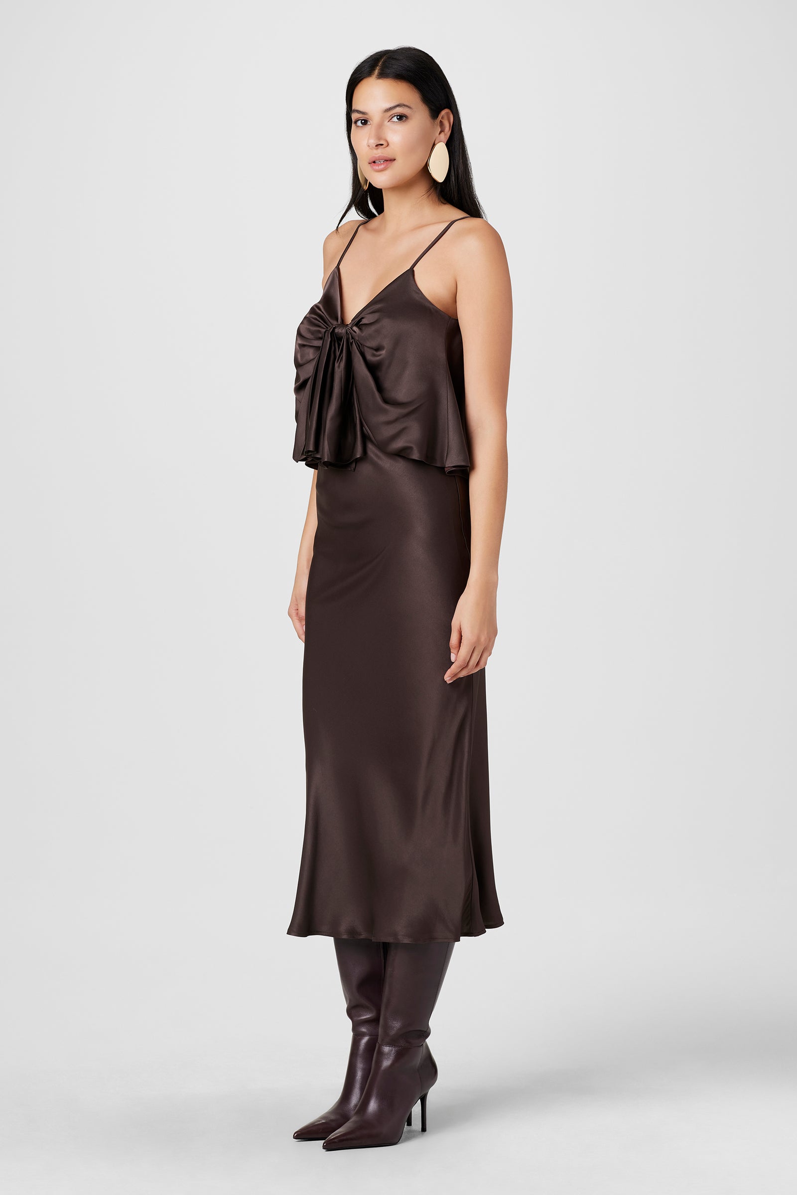 Heidi Silk Satin Slip Skirt - Toccin