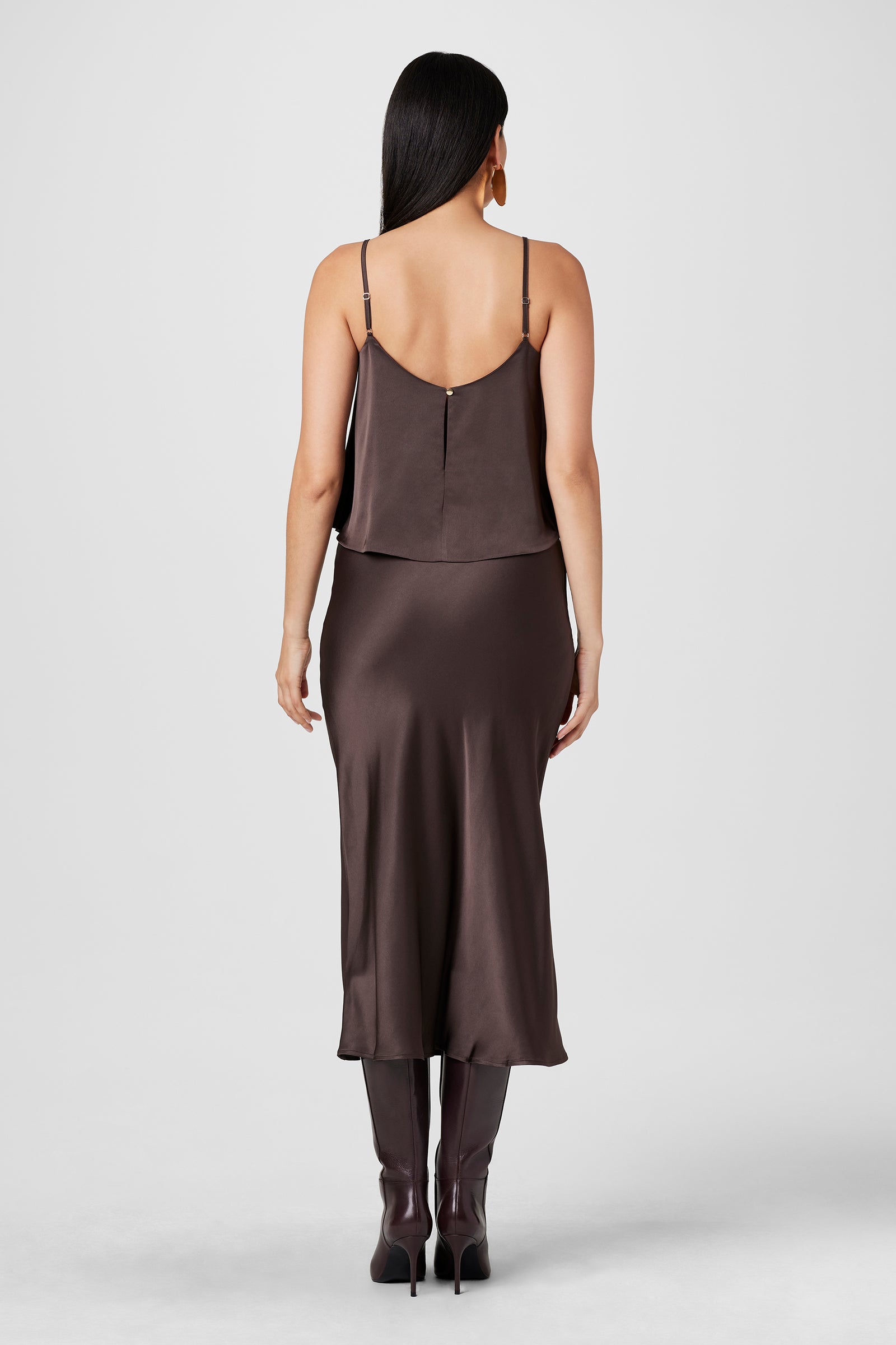 Heidi Silk Satin Slip Skirt - Toccin