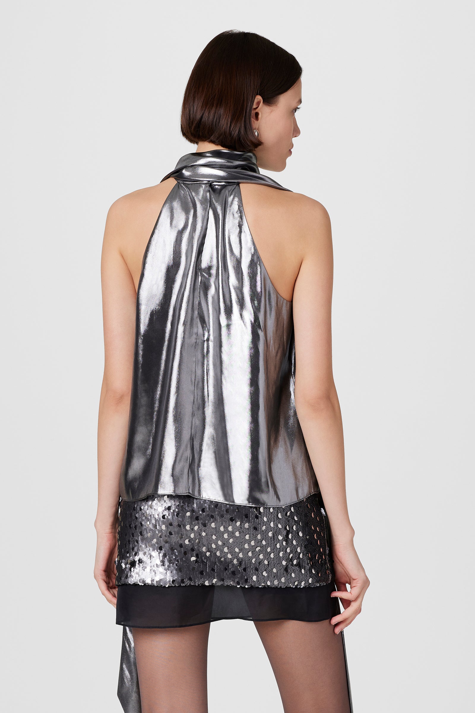 Hattie Sleeveless Metallic Blouse - Toccin