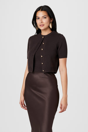 PIPPA SHORT SLEEVE CARDIGAN - Toccin