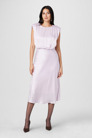 Flora Sleeveless Blouson Midi Dress - Toccin