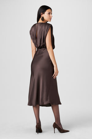 Flora Sleeveless Blouson Midi Dress - Toccin