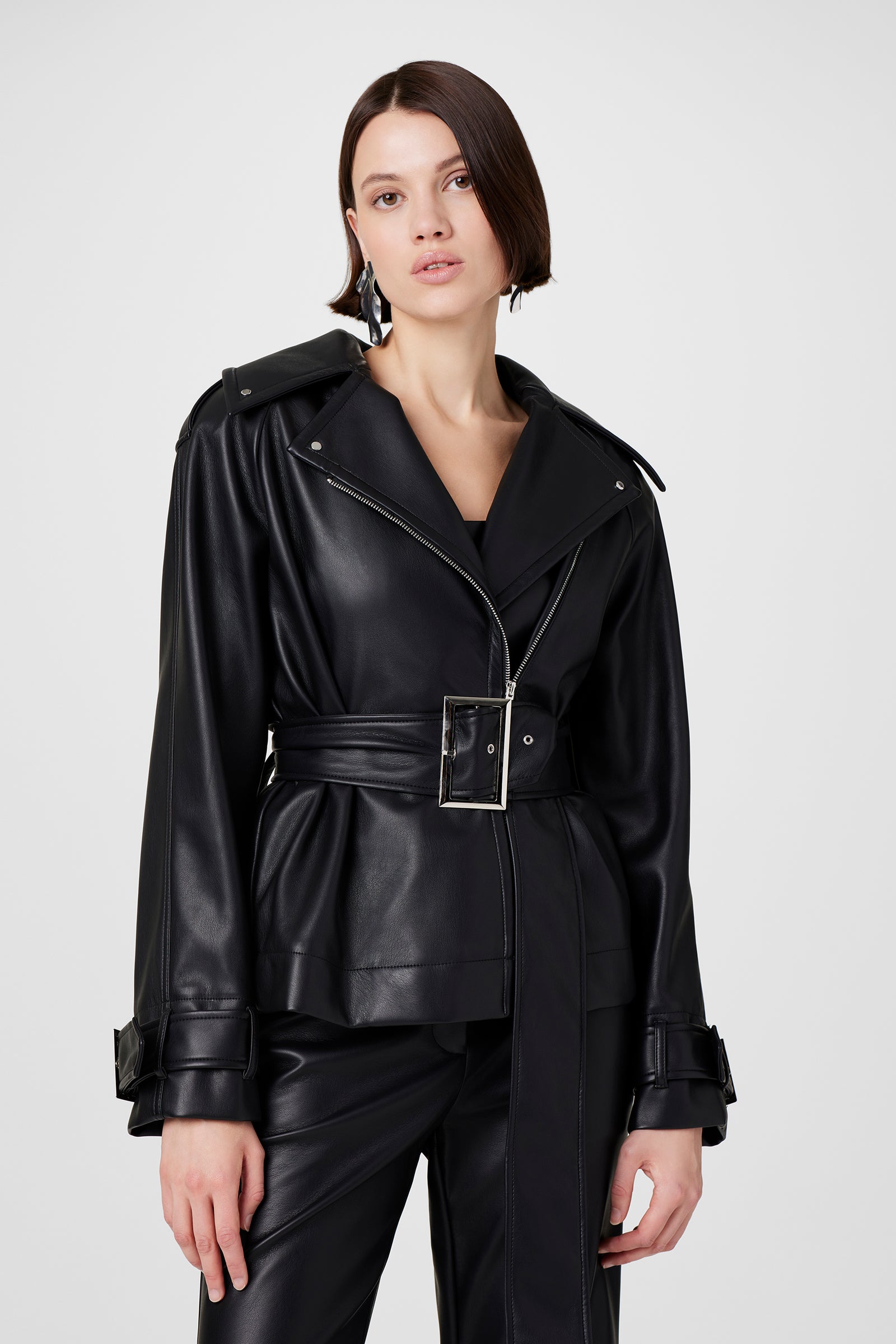 Brando Belted Biker Jacket - Toccin