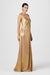 Liza Spaghetti Strap Cascade Gown - Toccin