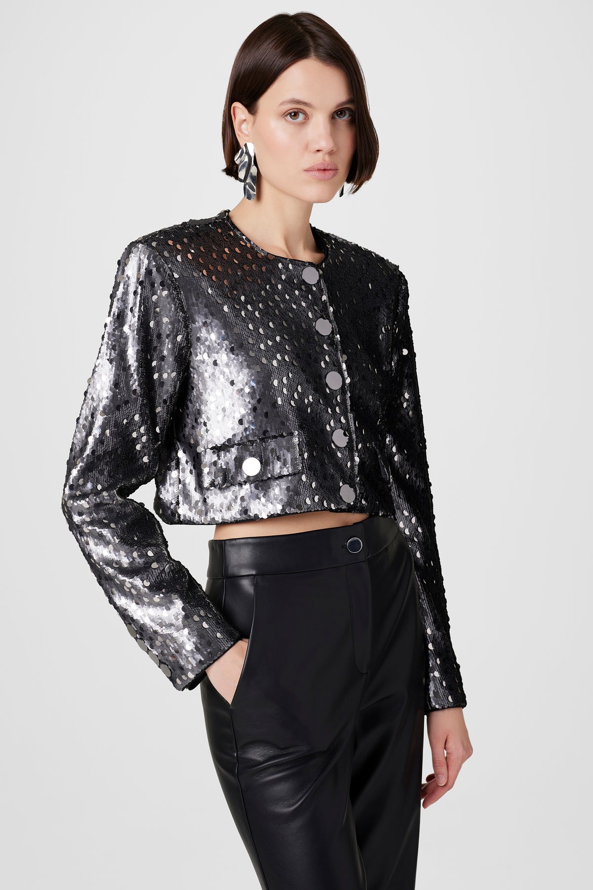 Jones Crew Neck Sequin Jacket - Toccin