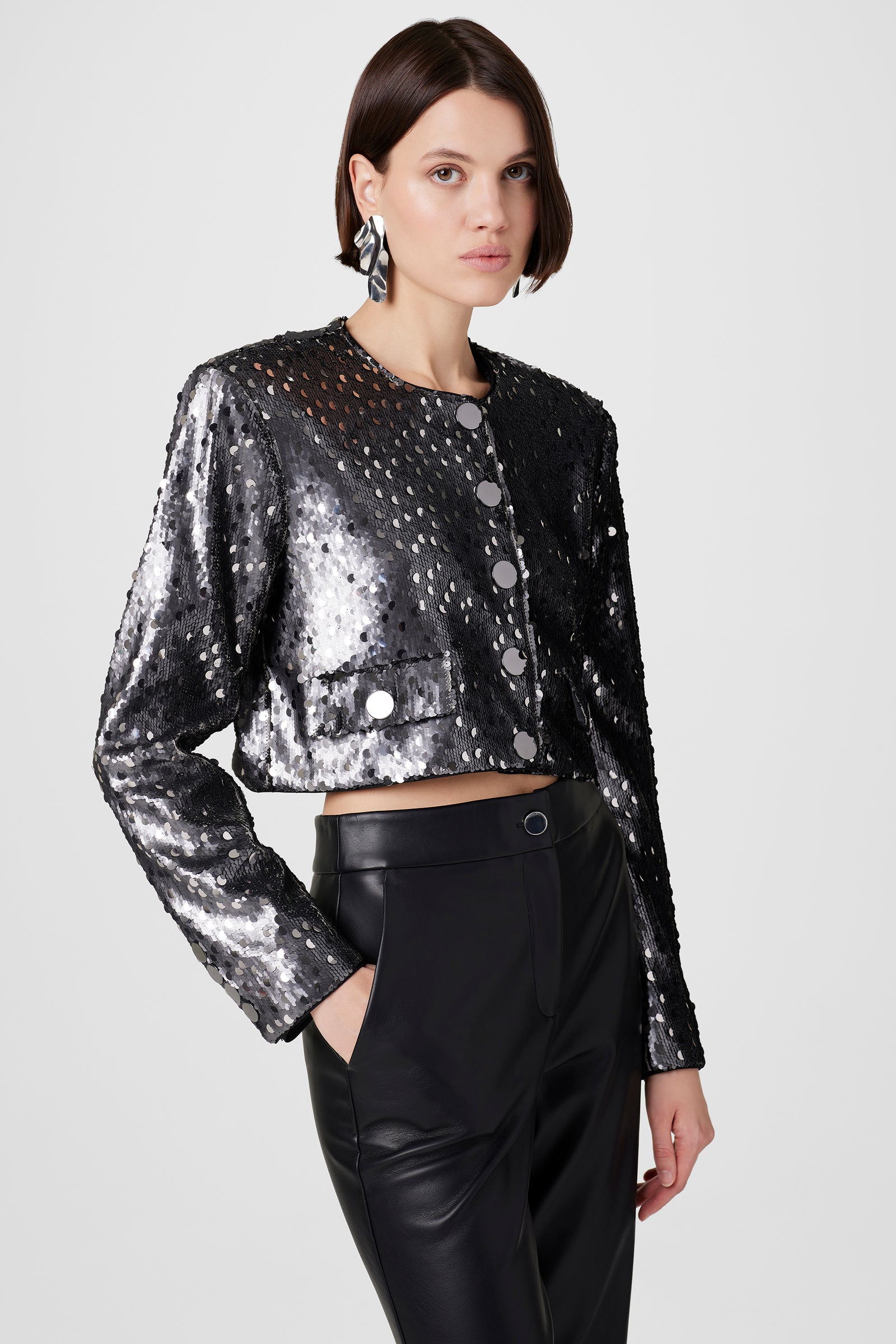Jones Crew Neck Sequin Jacket - Toccin