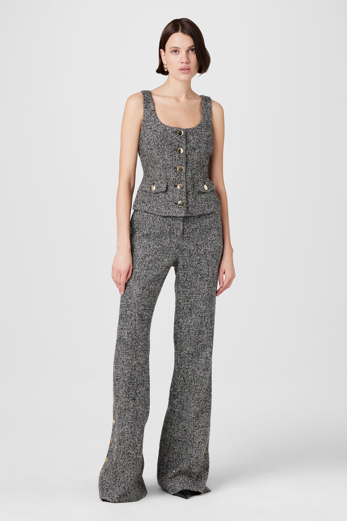 Gracie Embellished Tweed Pants - Toccin