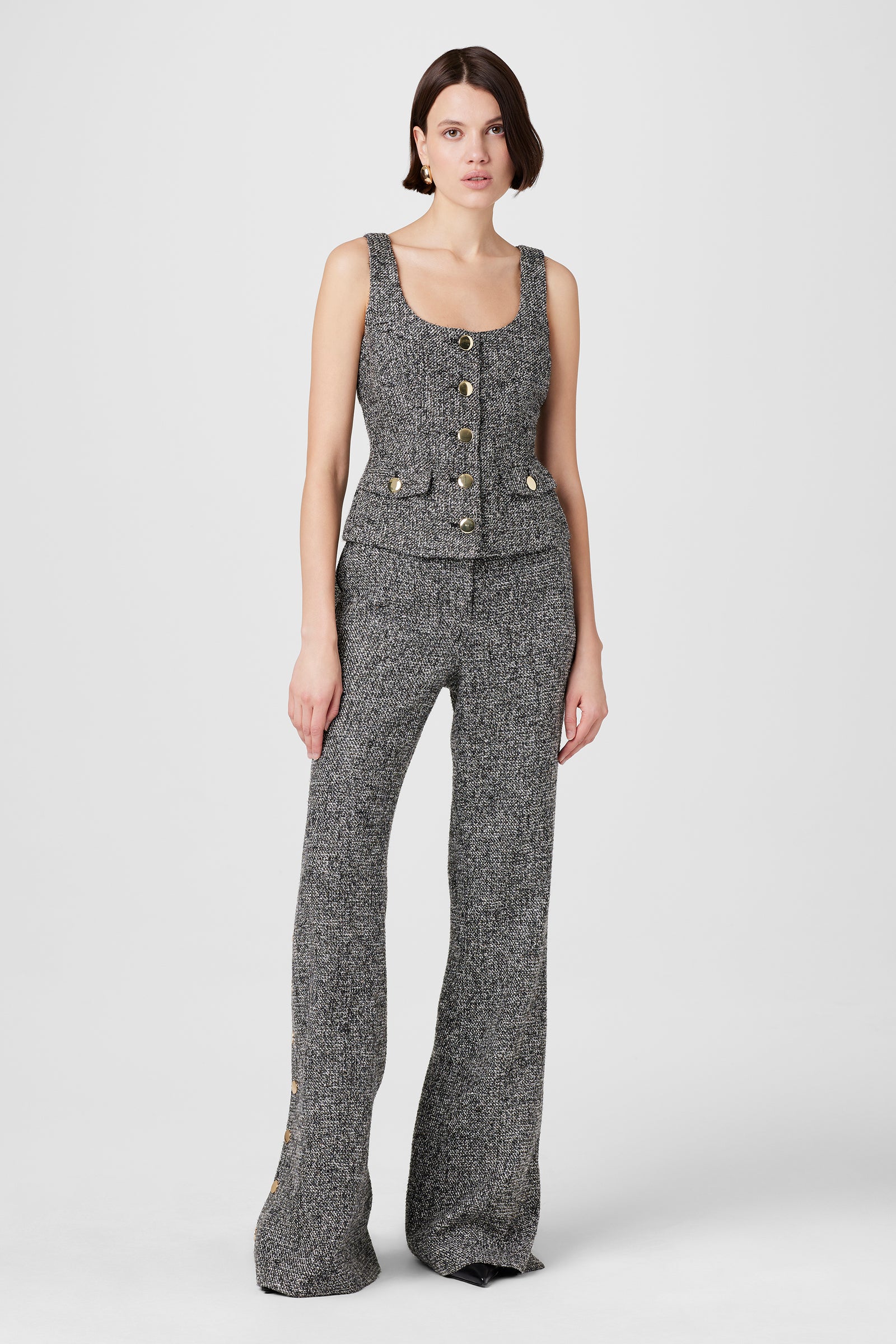 Gracie Embellished Tweed Pants - Toccin