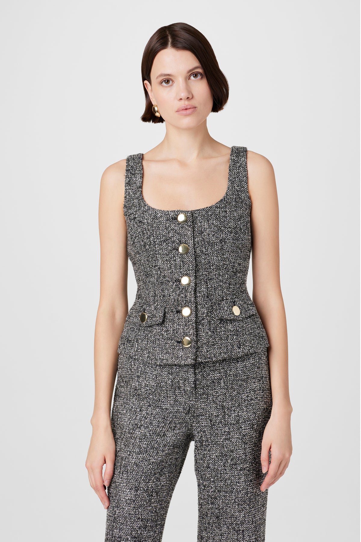 Georgia Tweed Vest Top - Toccin