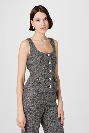 Georgia Tweed Vest Top - Toccin