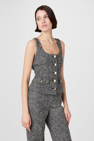 Georgia Tweed Vest Top - Toccin