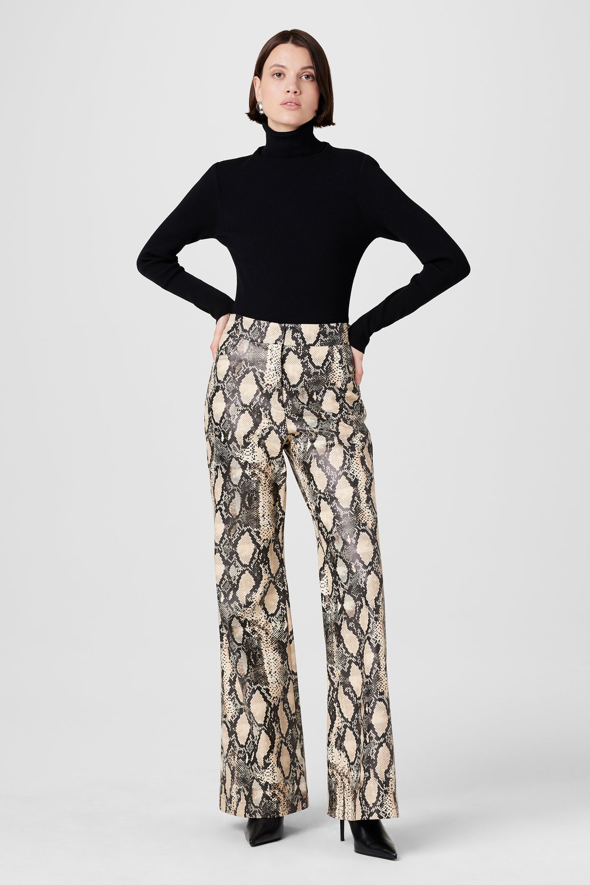 Gaia Python Vegan Leather Pants - Toccin