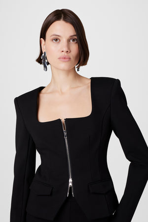 Koda Zip Front Long Sleeve Top - Toccin