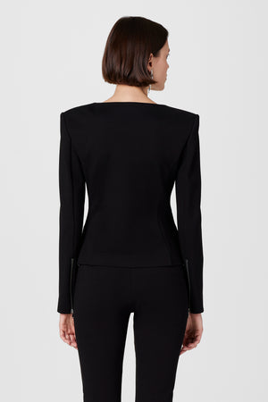 Koda Zip Front Long Sleeve Top - Toccin