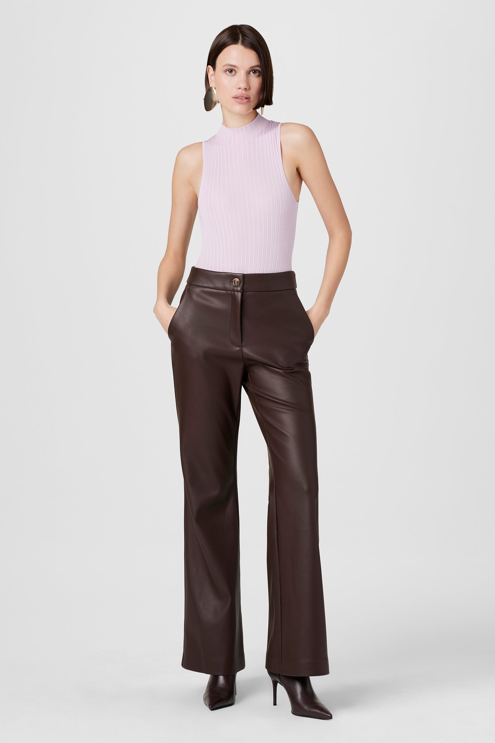 Gaia Lux Vegan Leather Pants - Toccin