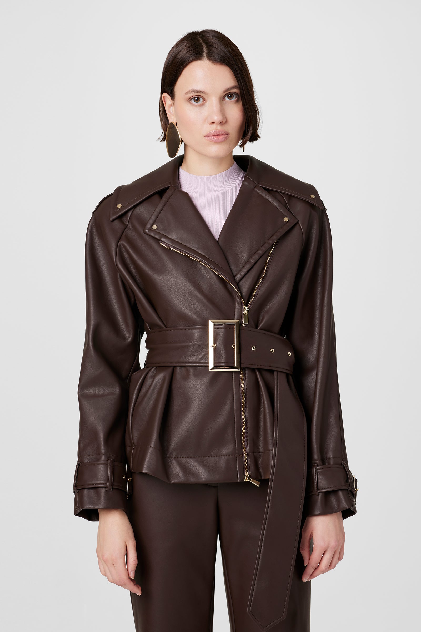 Brando Belted Biker Jacket - Toccin