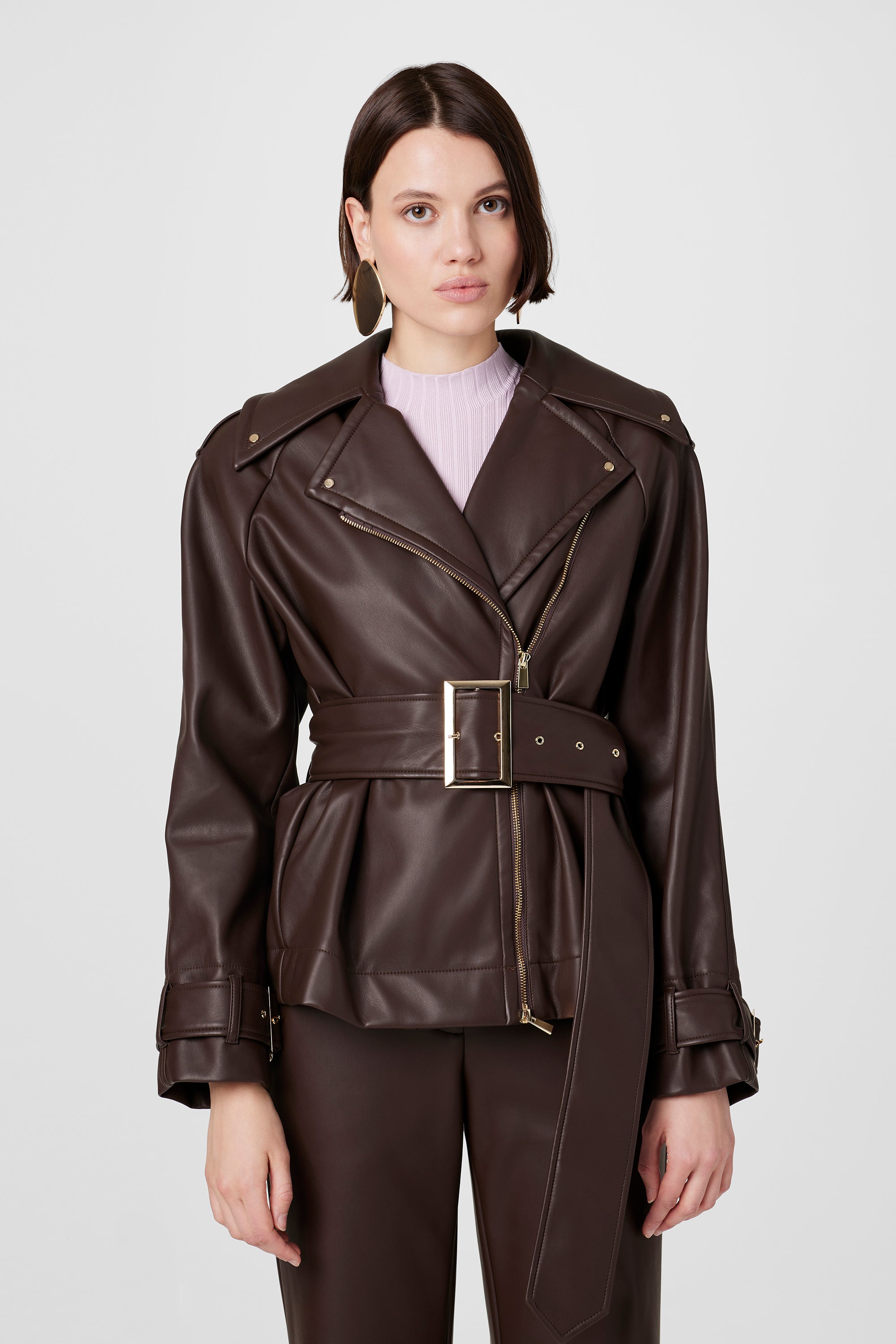 Brando Belted Biker Jacket - Toccin