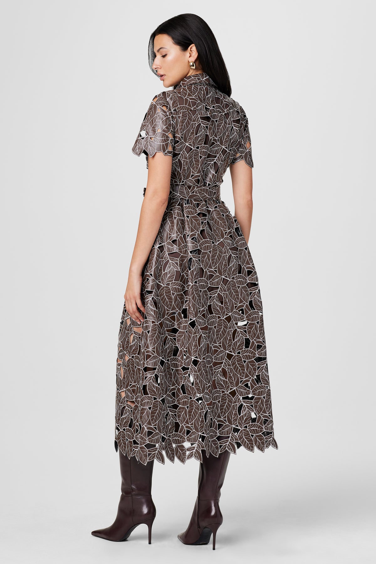 Luisa Embroidered Leather Dress - Toccin