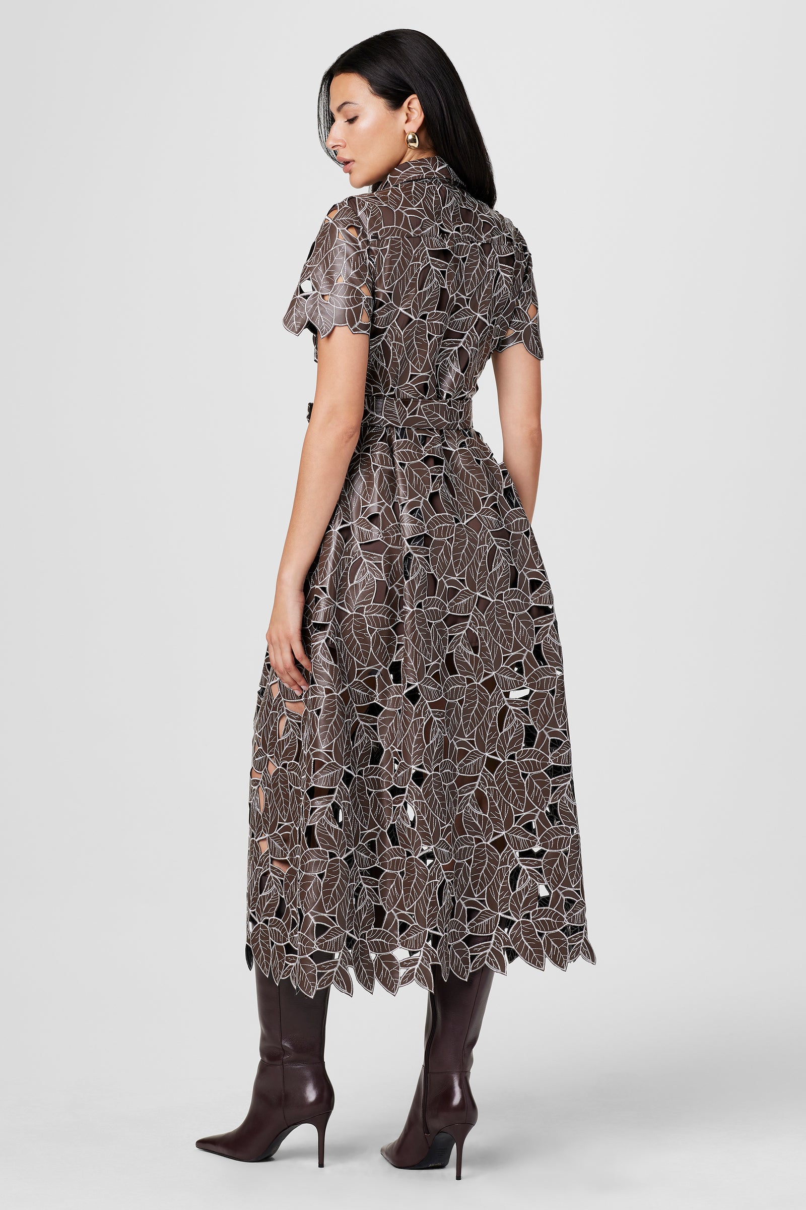 Luisa Embroidered Leather Dress - Toccin