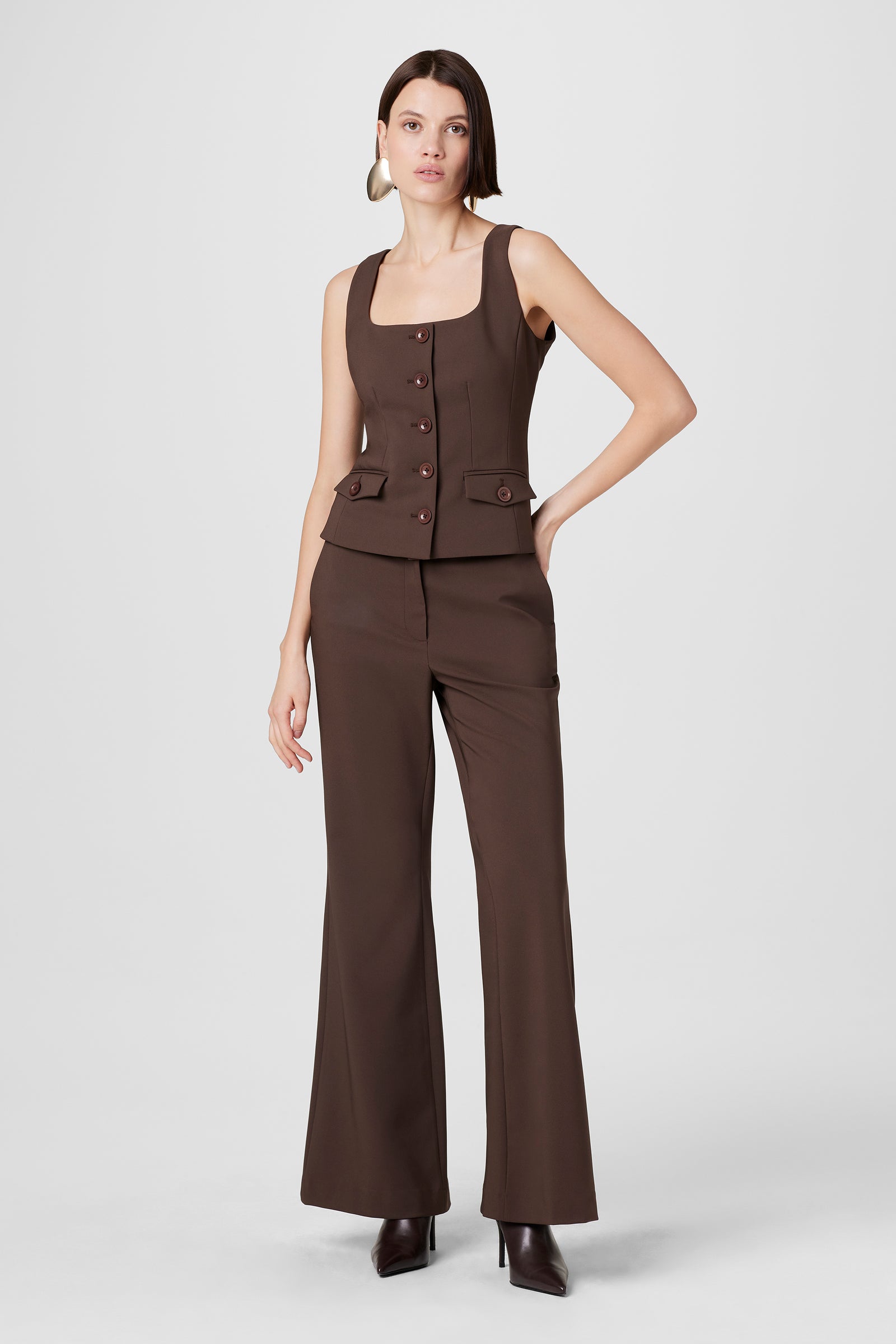 Gaia Suiting High Waisted Pants - Toccin