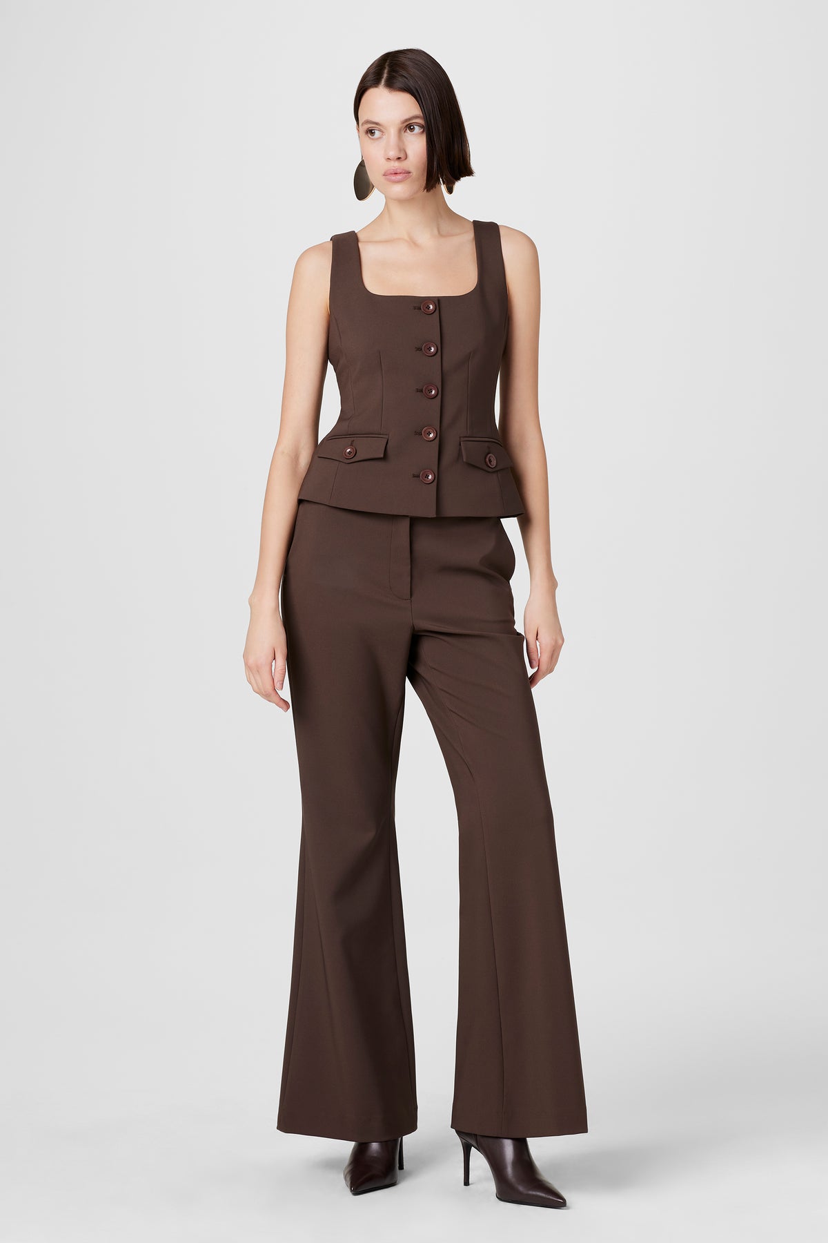 Gaia Suiting High Waisted Pants - Toccin