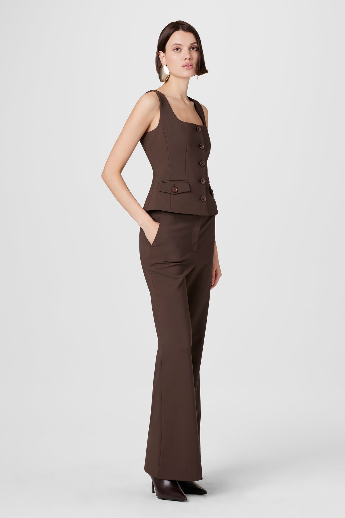 Gaia Suiting High Waisted Pants - Toccin