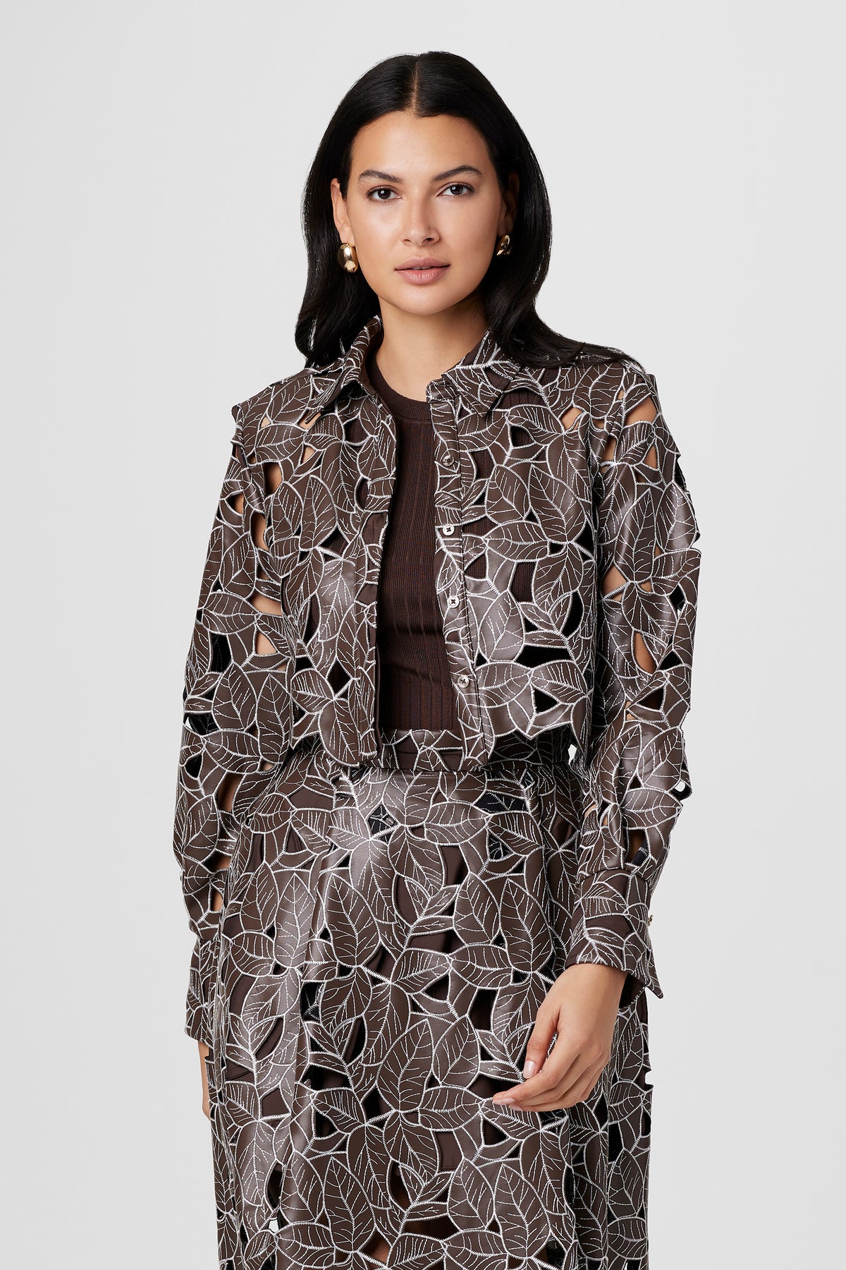 Beatrix Lace Vegan Leather Top - Toccin