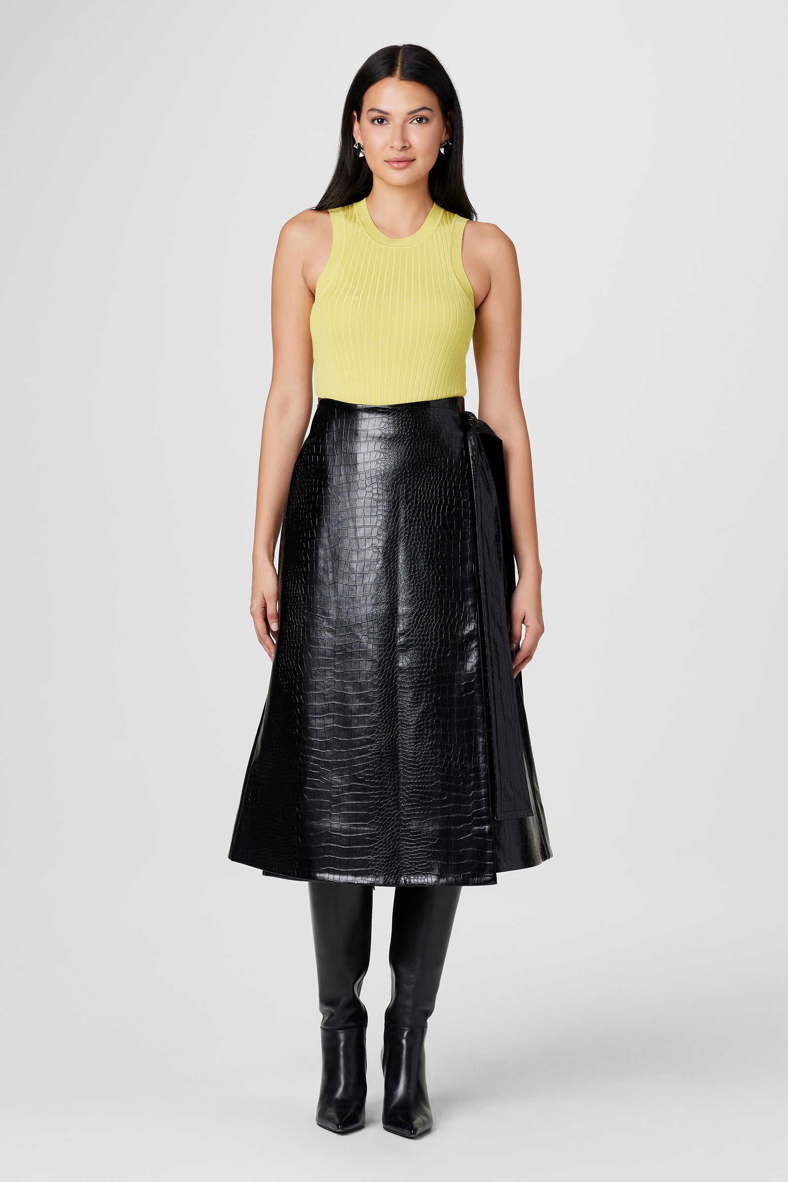 Beatrice Croc Vegan Skirt - Toccin