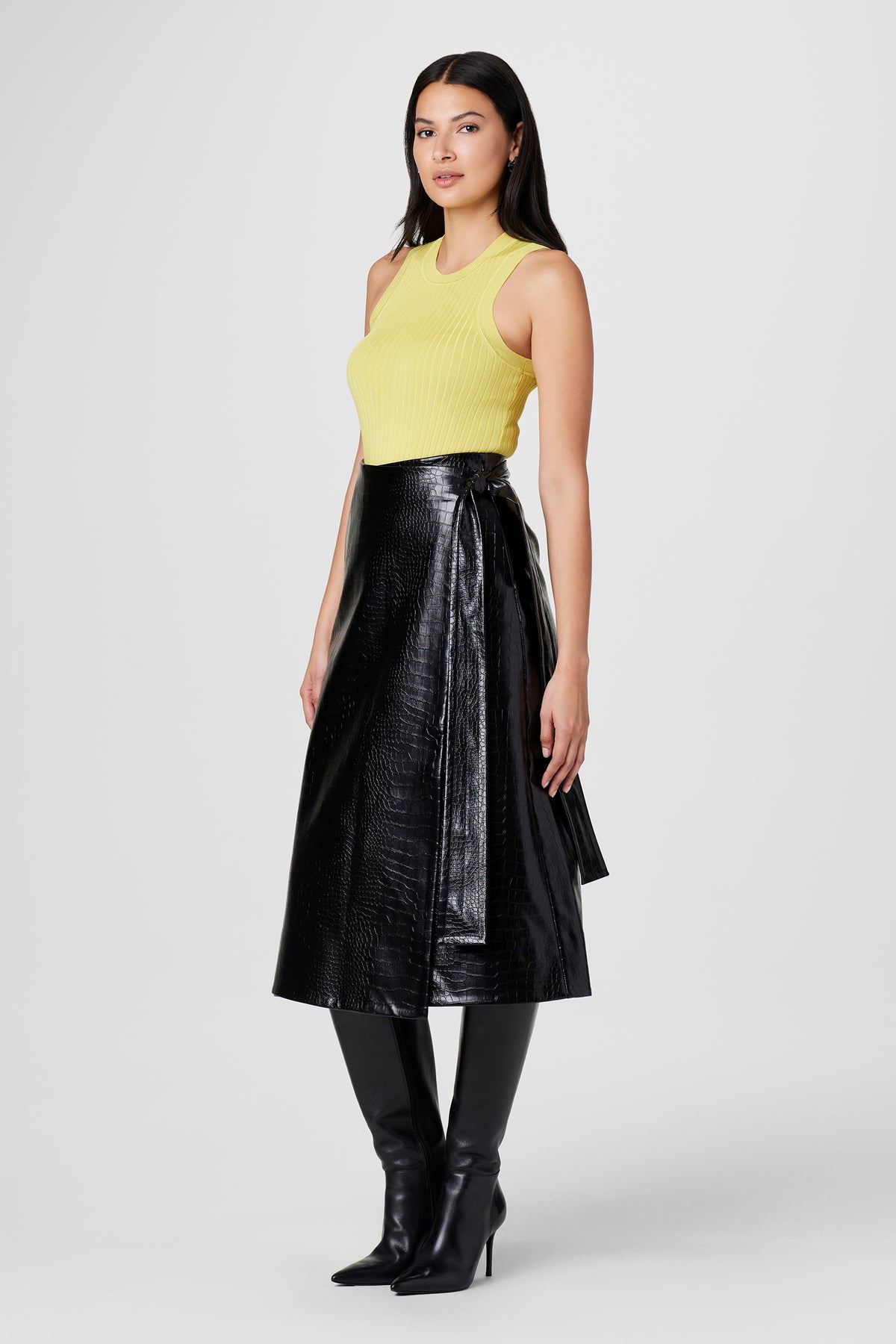 Beatrice Croc Vegan Skirt - Toccin