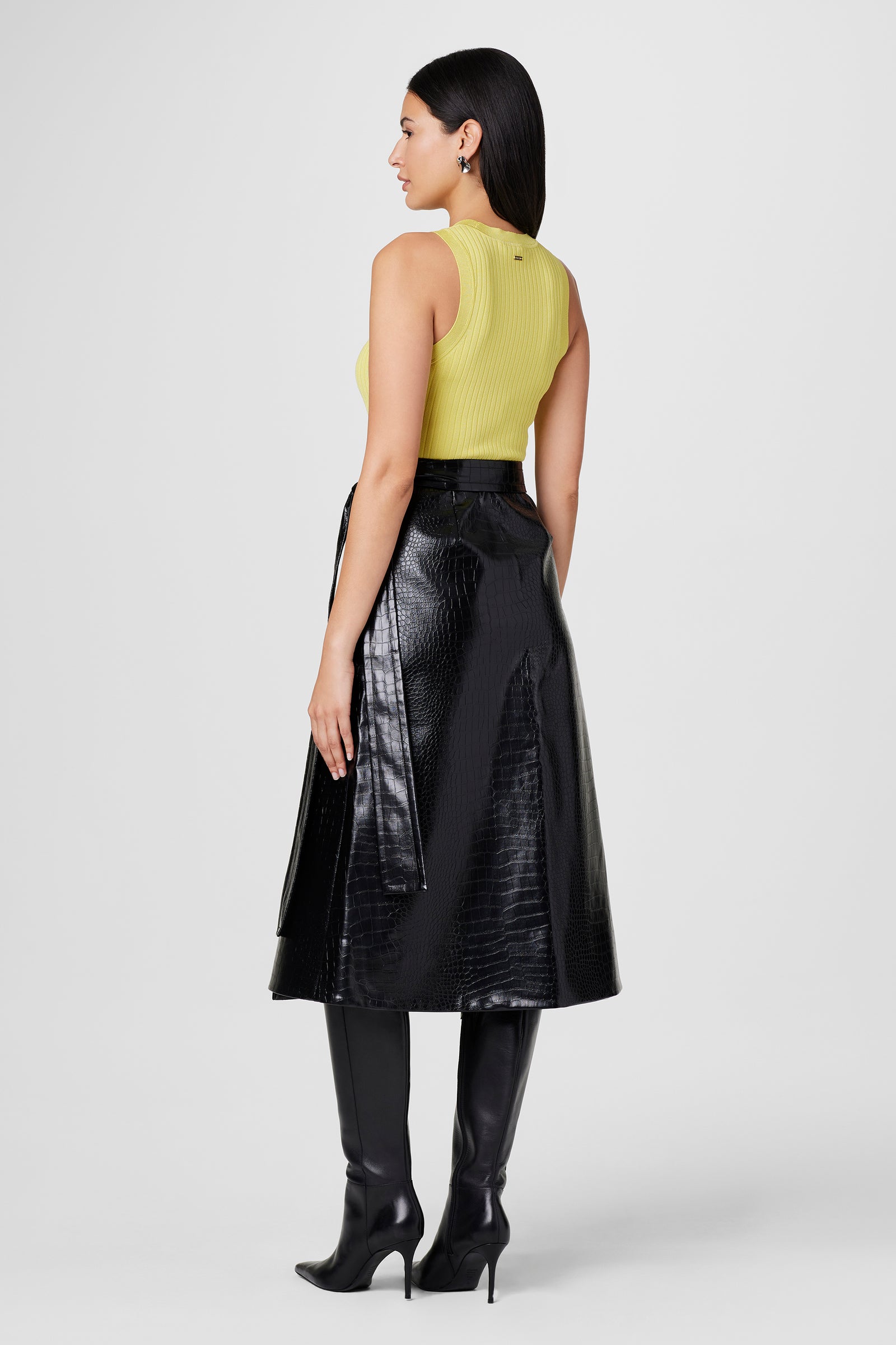 Beatrice Croc Vegan Skirt - Toccin