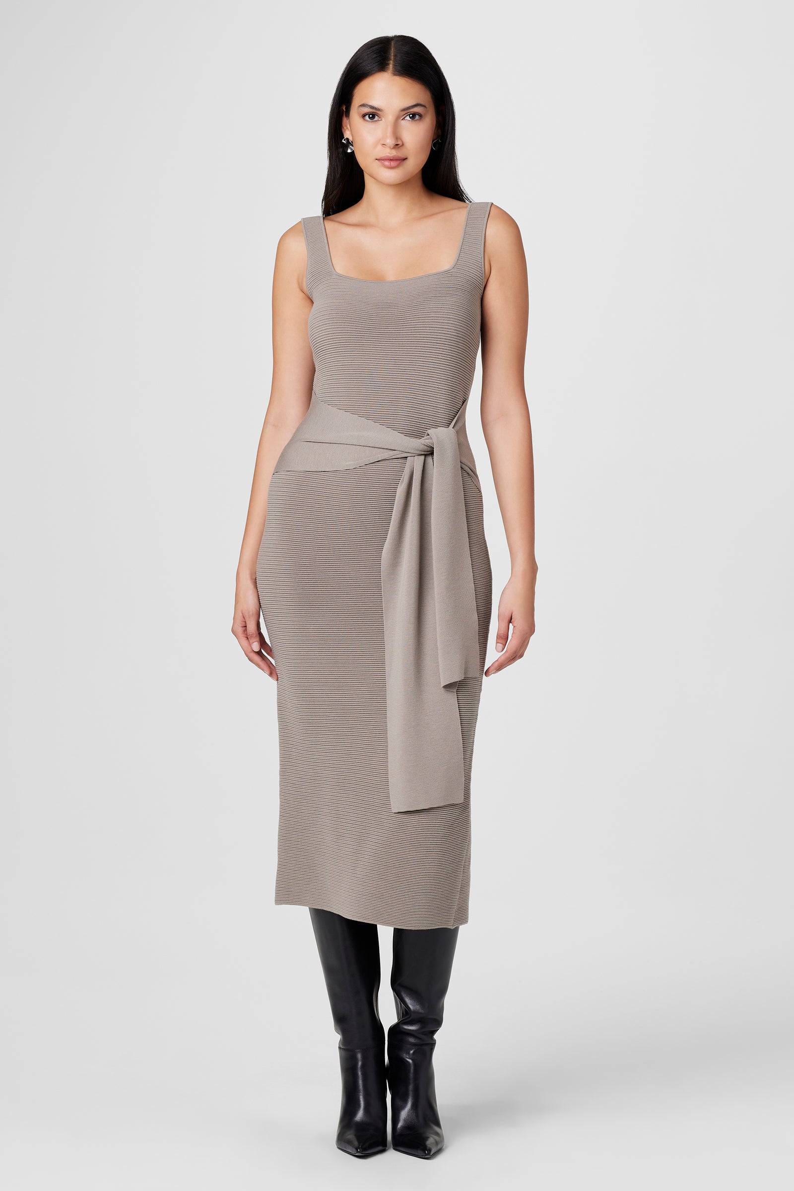 Elia Tie Front Knit Dress - Toccin
