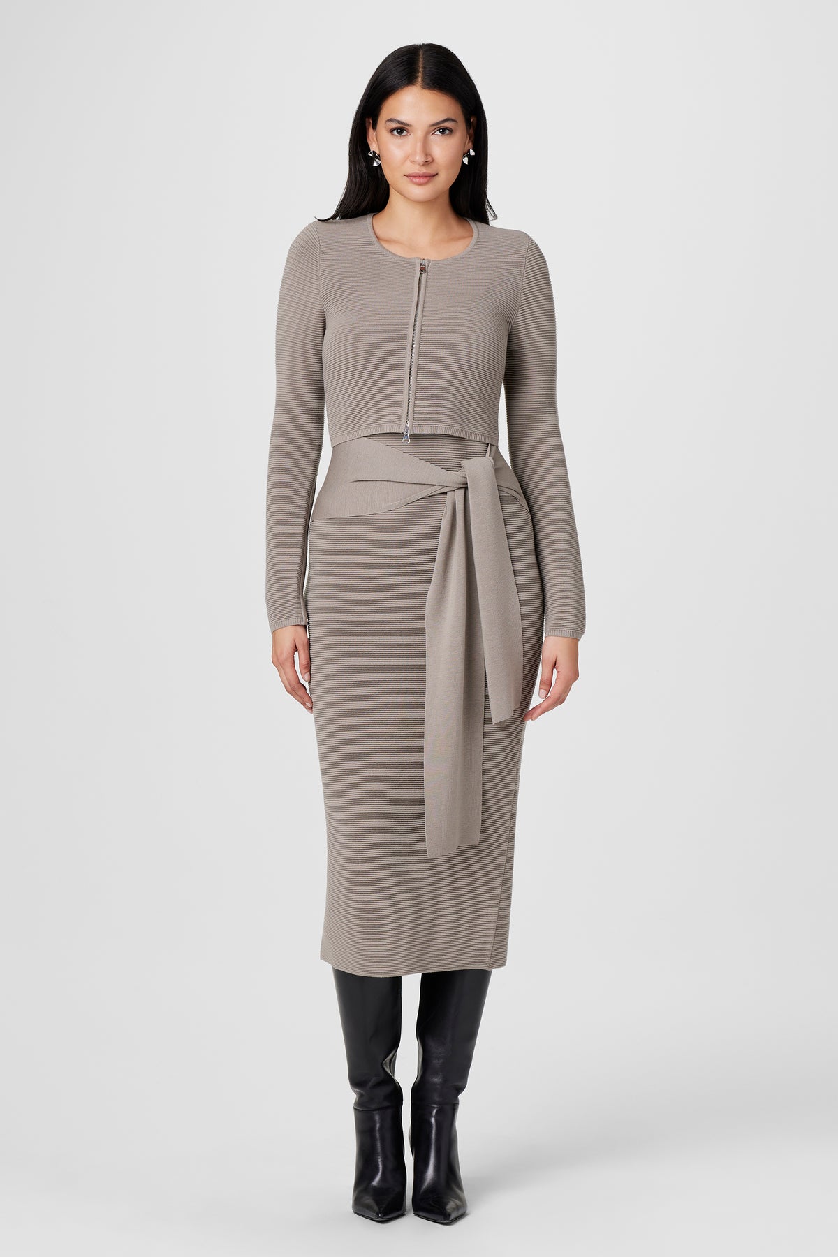 Elia Tie Front Knit Dress - Toccin