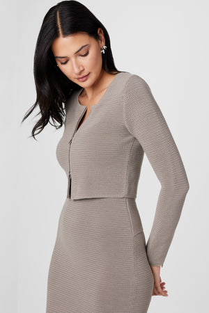 Tasha Zipper Crop Cardigan - Toccin