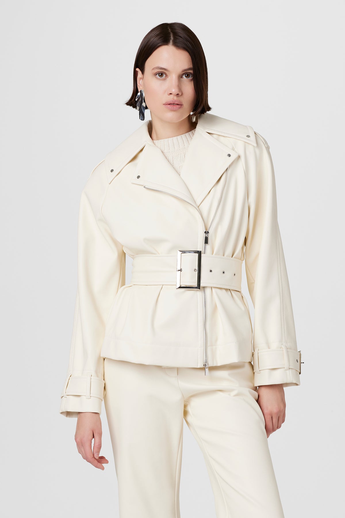 Brando Belted Biker Jacket - Toccin