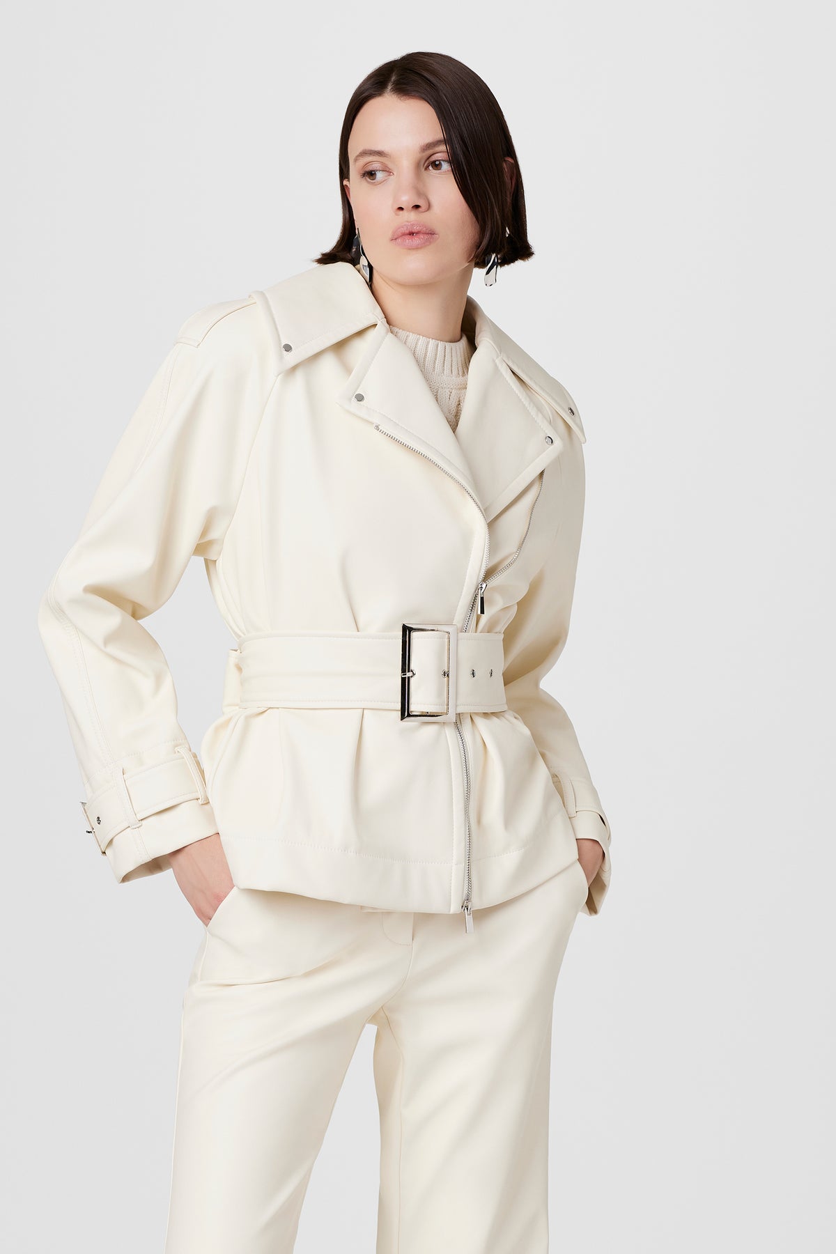 Brando Belted Biker Jacket - Toccin