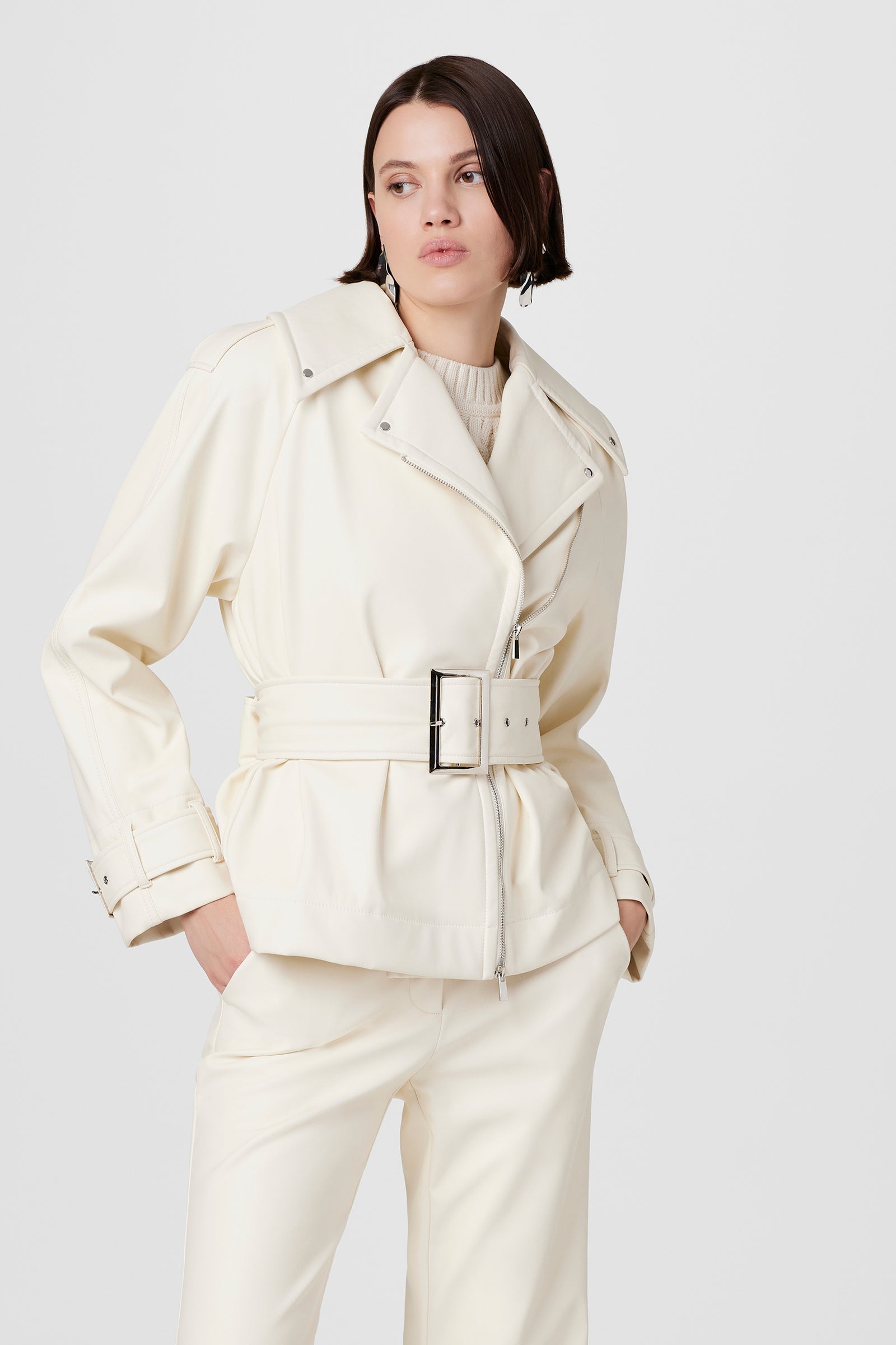 Brando Belted Biker Jacket - Toccin